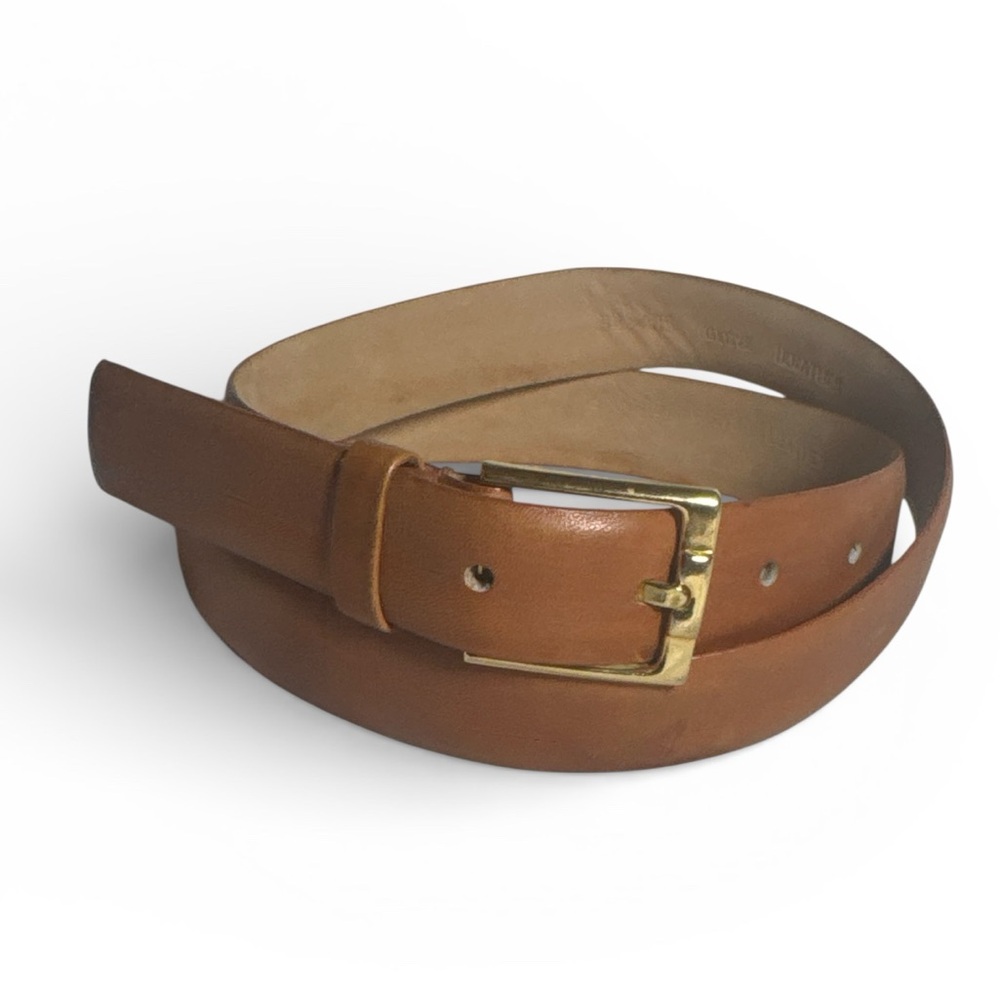 GLOVE LEATHER Soft Tan  Thin Belt - Men's Size 34 - VTG